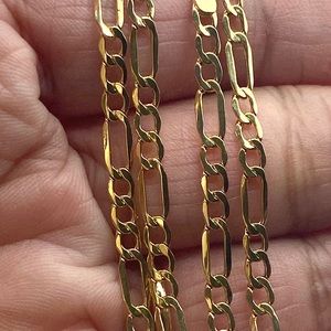 10K Gold 4MM 20" Figaro Link Chain